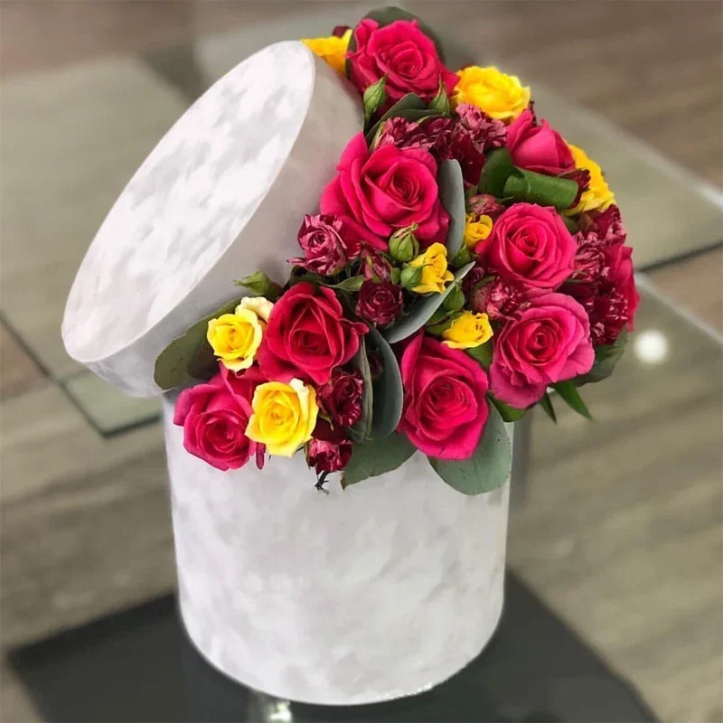 Florist Supply Buckets - 3 шт./компл., бархатная подарочная коробка круглой